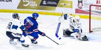 USA World Juniors Roster Projection: Wyttenbach Line Set Ethan Wyttenbach scores for USA Blue against Finland at the 2026 World Junior Summer Showcase in Windsor