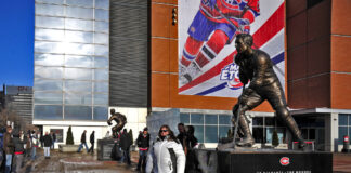 George Gillett Jr., Former Canadiens Owner, Dead at 87 Jean Beliveau statue Bell Centre Montreal Canadiens 2009