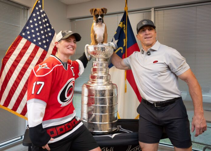 Rod Brind Amour Stanley Cup day Raleigh Police Southwest District 2026 Rod Brind Amour brings the Stanley Cup to the Raleigh Police Southwest District during his 2026 Stanley Cup day