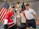 Brind’Amour Stanley Cup Day: A Puppy Sits in the Bowl Rod Brind Amour brings the Stanley Cup to the Raleigh Police Southwest District during his 2026 Stanley Cup day