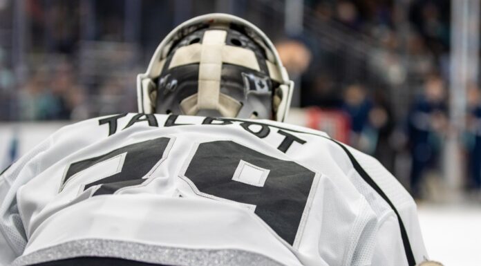 Cam Talbot Free Agency: Jets Could Be the Hellebuyck Fallback Cam Talbot goalie jersey nameplate, NHL free agent goaltender 2026