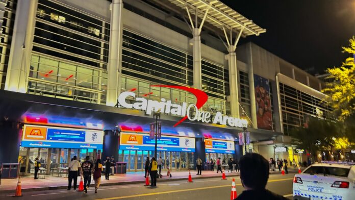 Capital One Arena Renovation 2026 Capital One Arena exterior in Washington, D.C. ahead of the Capitals arena renovation