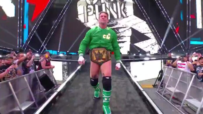 CM Punk North Stars SummerSlam 2026 CM Punk wears a Minnesota North Stars themed jacket and gear at WWE SummerSlam 2026 in Minneapolis