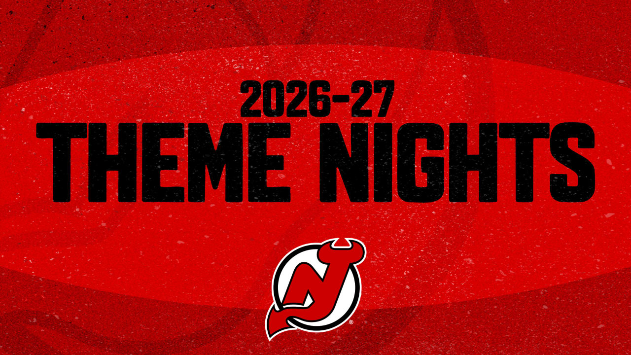New Jersey Devils 2026-27 theme nights and giveaway schedule graphic