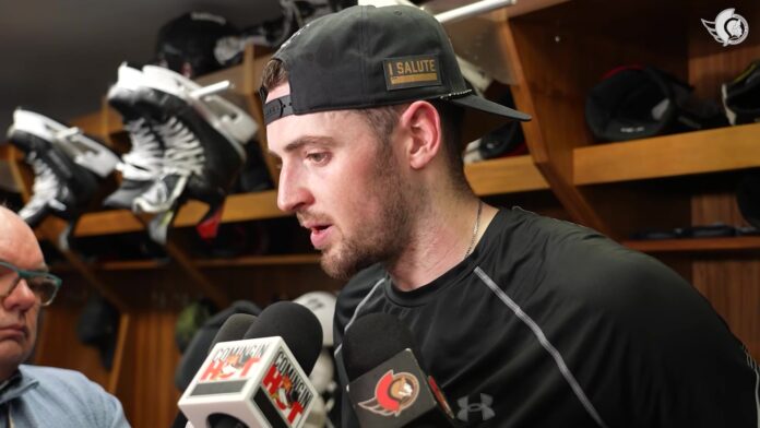 Drake Batherson contract Senators deadline 2026 Drake Batherson speaks to reporters in the Ottawa Senators locker room amid contract extension talks