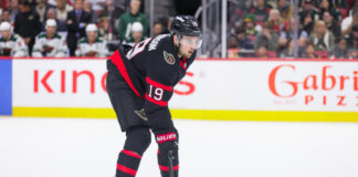 Batherson Extension: LeBrun Says Sides Are Still Far Apart Drake Batherson of the Ottawa Senators lines up for a face-off during a game against the Minnesota Wild at Canadian Tire Centre