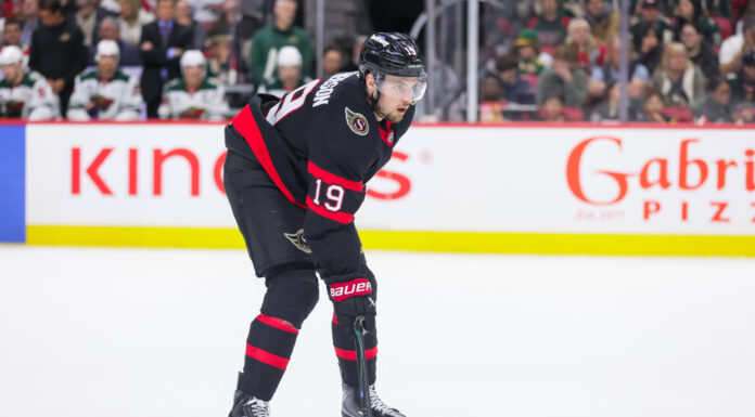 Batherson Extension: LeBrun Says Sides Are Still Far Apart Drake Batherson of the Ottawa Senators lines up for a face-off during a game against the Minnesota Wild at Canadian Tire Centre
