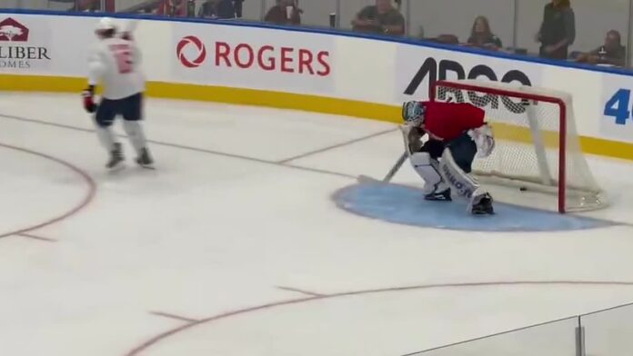 Dylan Strome shootout goal Hockey Night in Brampton 2026 Dylan Strome scores a shootout goal at Hockey Night in Brampton charity game at the CAA Centre