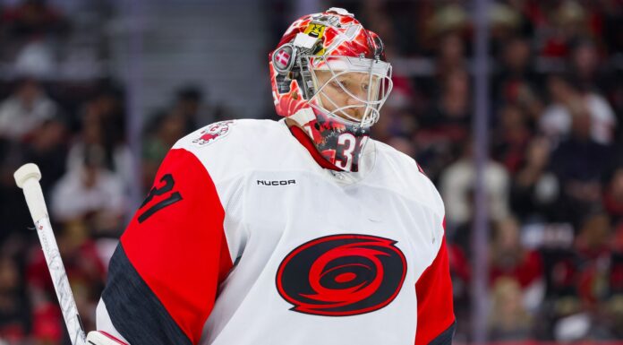 Frederik Andersen Injury: Oilers Goalie Out Until Late October Carolina Hurricanes goaltender Frederik Andersen during Game 3 of the 2026 first round against the Ottawa Senators