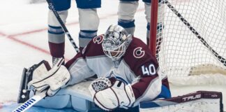 Georgiev Free Agency: Still No NHL Job With Camp a Month Out Alexandar Georgiev makes a save in net for the Colorado Avalanche
