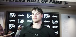 Hunter McDonald Signing: Flyers Lock Up 6-Foot-4 Blueliner Hunter McDonald speaks to media after his NHL debut with the Philadelphia Flyers