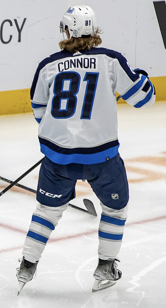 Kyle Connor wearing number 81 for the Winnipeg Jets