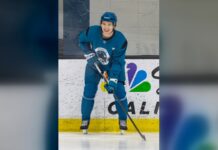 Celebrini, Smith Roommates: Sharks Duo Living Together Macklin Celebrini smiles during a San Jose Sharks practice as he and Will Smith prepare to live together for the 2026-27 season