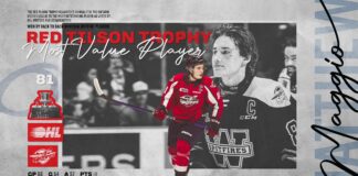 Matthew Maggio Signing: OHL MVP Heads to the KHL Matthew Maggio Windsor Spitfires OHL Red Tilson Trophy MVP KHL signing