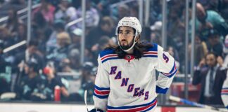 Rangers Outlook 2026-27: 10 of First 17 Games at MSG New York Rangers center Mika Zibanejad on the ice in 2023