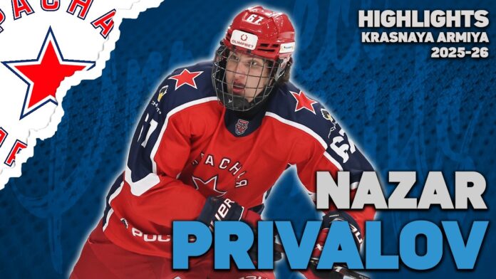 Nazar Privalov Krasnaya Armiya 2027 NHL Draft Nazar Privalov Krasnaya Armiya CSKA top 2027 NHL Draft prospect