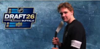 Oliver Suvanto Wants to Be ‘Big and Mean’ for the Capitals Capitals prospect Oliver Suvanto at the 2026 NHL Draft in Buffalo