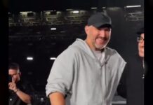 Ovechkin Concert Cameo: 70,000 at Luzhniki for ‘My Game’ Alex Ovechkin smiles on stage at Luzhniki Stadium during the Basta and Guf concert in Moscow