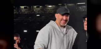 Ovechkin Concert Cameo: 70,000 at Luzhniki for ‘My Game’ Alex Ovechkin smiles on stage at Luzhniki Stadium during the Basta and Guf concert in Moscow