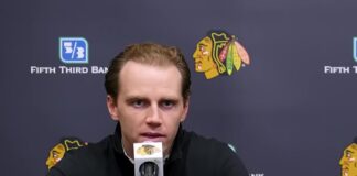 Blackhawks Captain Question: Kane Could Wear C Before Bedard Patrick Kane speaks at his Chicago Blackhawks introductory press conference in July 2026