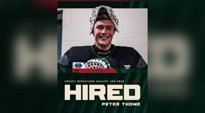 NHL EBUG Rules: Every Emergency Goalie Must Wear No. 00 Peter Thome named Minnesota Wild emergency backup goalie EBUG wearing No. 00