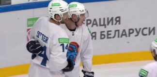 Riley Sutter Goal: A Sutter Batted One In Out of Midair Riley Sutter celebrates a goal for the Shanghai Dragons against Dinamo Minsk in KHL preseason