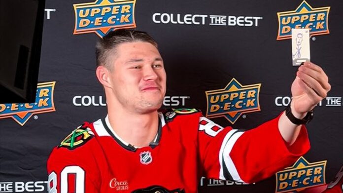 Roman Kantserov Blackhawks Rookie Showcase 2026 Roman Kantserov Chicago Blackhawks NHLPA Rookie Showcase 2026