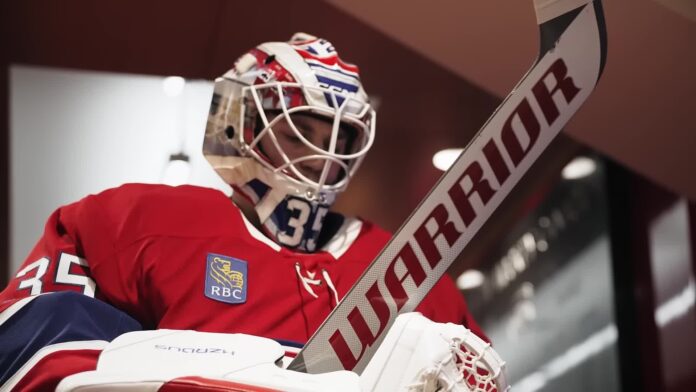 Samuel Montembeault trade Canadiens 2026 Canadiens goalie Samuel Montembeault in net, the subject of NHL trade speculation ahead of the 2026-27 season
