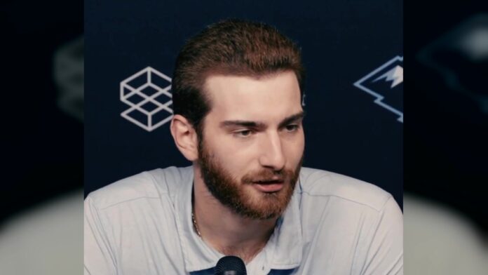 Sebastian Cossa Utah Mammoth goalie Sebastian Cossa Utah Mammoth goalie speaks after trade from Red Wings