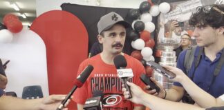 Seth Jarvis Stanley Cup Day: ‘You Can’t Replace Home’ Seth Jarvis speaks to reporters in Winnipeg during his day with the Stanley Cup