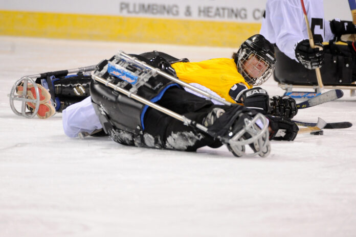 Sled hockey at the Amerigol LATAM Cup Sled hockey player on the ice as sled hockey debuts at the 2026 Amerigol LATAM Cup