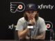 Flyers Lines: Zegras at Center, Luchanko Headed to AHL Trevor Zegras speaks to reporters as the Flyers plan to start him at center in 2026-27