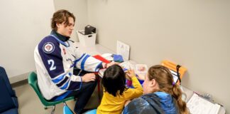 Tyrel Bauer Signing: Jets Reward AHL’s Man of the Year Tyrel Bauer Winnipeg Jets signing Manitoba Moose AHL Man of the Year community visit
