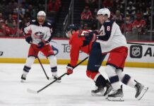 Werenski Extension: ‘Hopefully When I’m Eligible One Gets Done’ Zach Werenski of the Columbus Blue Jackets defends in front of the net at Capital One Arena
