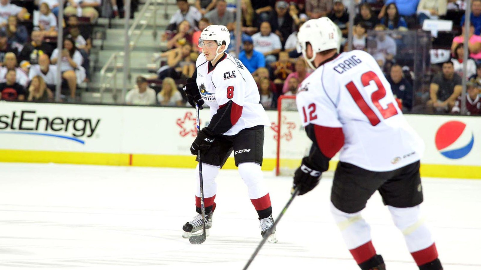 Zach Werenski in a Lake Erie Monsters jersey during the 2016 Calder Cup Finals