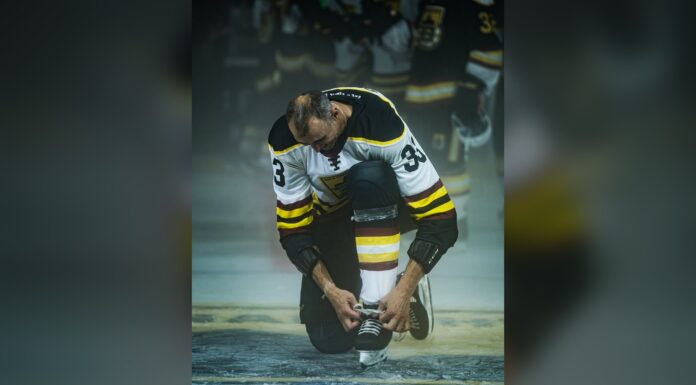 Zdeno Chara Retirement: Skates Left at Center Ice in Slovakia Zdeno Chara unlaces his skates at center ice after his farewell game retirement in Trencin Slovakia