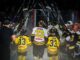 Zdeno Chara Hardest Shot: 108.8 MPH Again at Age 49 Zdeno Chara walks through a stick salute with his sons at Zee's Final Shift farewell game in Trencin, Slovakia