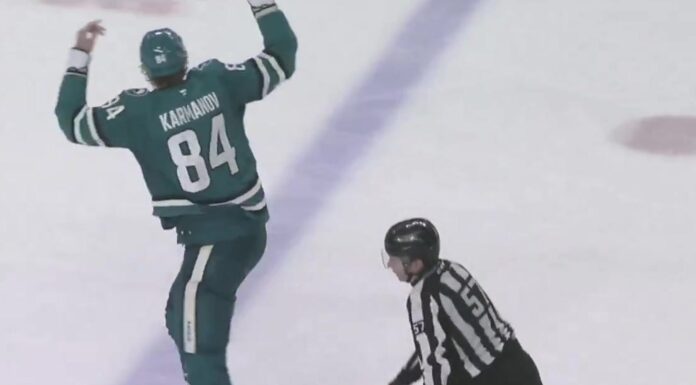 Karmanov Fight: 7-Foot-1 Sharks Prospect Drops the Gloves Alexander Karmanov fight San Jose Sharks crowd reaction Rookie Faceoff 2026 Kings