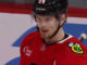 Bowen Byram Hat Trick: OT Winner in Blackhawks Debut Bowen Byram celebrates during the Chicago Blackhawks preseason game against the Minnesota Wild at the United Center