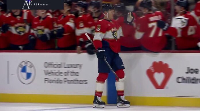 Brady Tkachuk Debut: Gordie Howe Hat Trick in Panthers Win Brady Tkachuk skates past the Florida Panthers bench after scoring in his preseason debut
