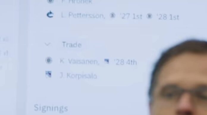 Hronek Trade: Bruins Leaked Their Own Offer on Behind the B A Boston Bruins front office screen shown on Behind the B lists Filip Hronek alongside Liam Pettersson and 2027 and 2028 first-round picks going to the Vancouver Canucks