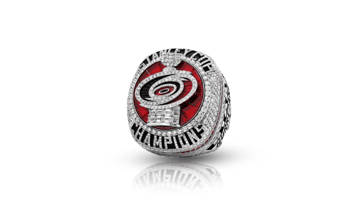 Hurricanes Unveil Stanley Cup Championship Ring Carolina Hurricanes 2026 Stanley Cup championship ring with diamonds and rubies