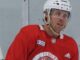 Panthers Hat Trick Streak: 3 Straight Natural Hat Tricks Carter Verhaeghe in a red Florida Panthers practice jersey