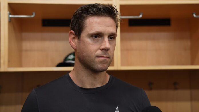 Casey DeSmith Dallas Stars Dallas Stars goaltender Casey DeSmith speaks to reporters in the Stars locker room