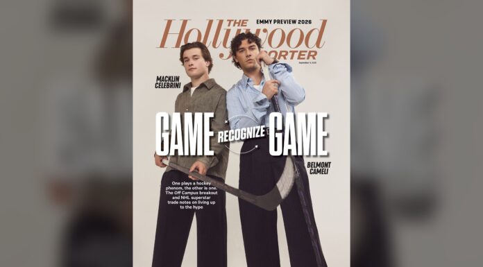Celebrini Cover Shoot: ‘That Was My First Model-y Thing’ Macklin Celebrini and Belmont Cameli on The Hollywood Reporter Sports Issue cover