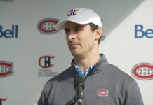 Kreider on Montreal: ‘It’s Not Just a Sport, It’s a Religion’ Chris Kreider speaks to reporters in a Montreal Canadiens hat at the team golf tournament in Laval