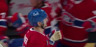 Chris Kreider Scores First Goal for Canadiens Chris Kreider celebrates his first goal with the Montreal Canadiens against the Ottawa Senators