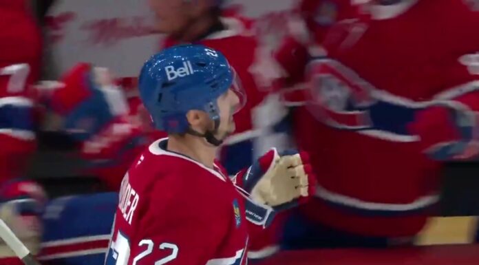 Chris Kreider Scores First Goal for Canadiens Chris Kreider celebrates his first goal with the Montreal Canadiens against the Ottawa Senators
