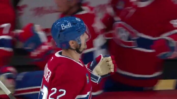 Chris Kreider first goal Canadiens Senators celebration Chris Kreider celebrates his first goal with the Montreal Canadiens against the Ottawa Senators