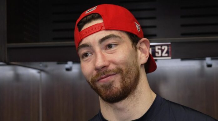 Clay Stevenson Waivers: Jets Claim Goalie From Capitals Goaltender Clay Stevenson speaks to reporters in the Washington Capitals locker room before the Winnipeg Jets waiver claim